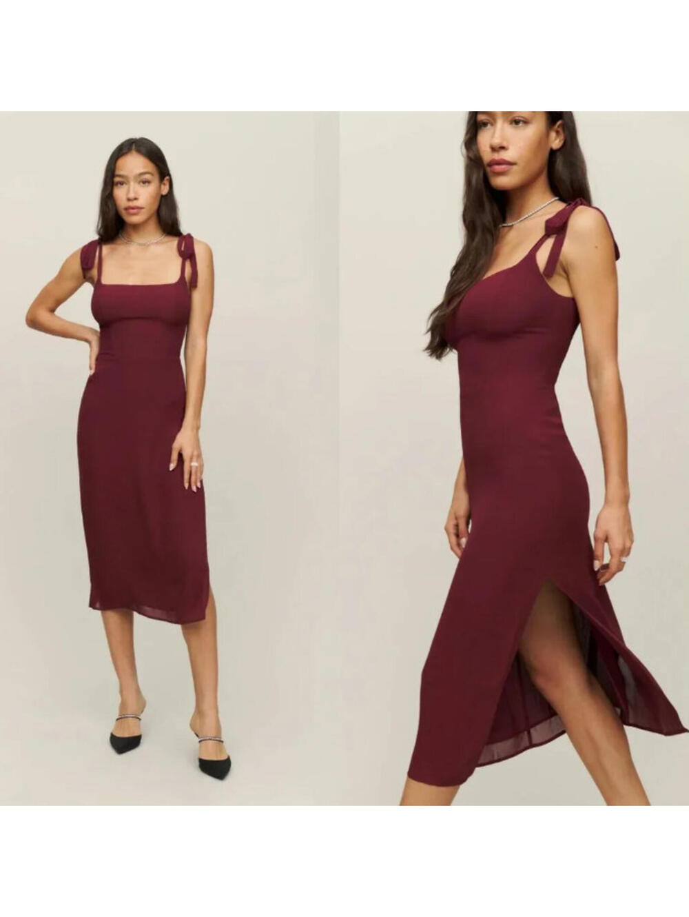 Reformation Besse Dress in Plum, NWT, Size 0, #2612
